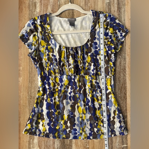 Ann Taylor Multicolor Abstract Short Sleeve Top, Size Small - Picture 9 of 9